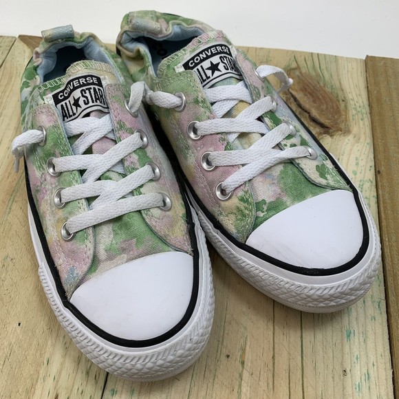 Converse Shoes Womens 8 Shoreline Egret Green Tie Dye Watercolor Slip On 570911F - Picture 10 of 13